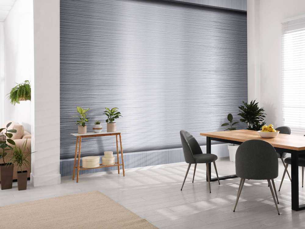 Metallplate i børstet aluminium