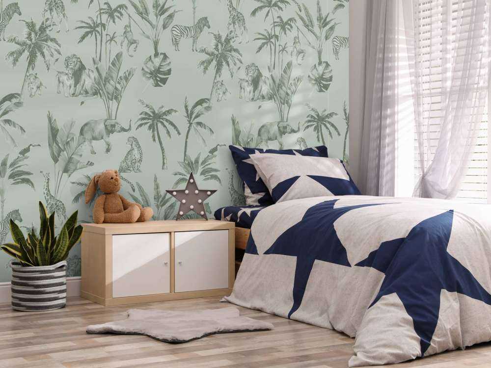 Dyrejungelmønster grønt