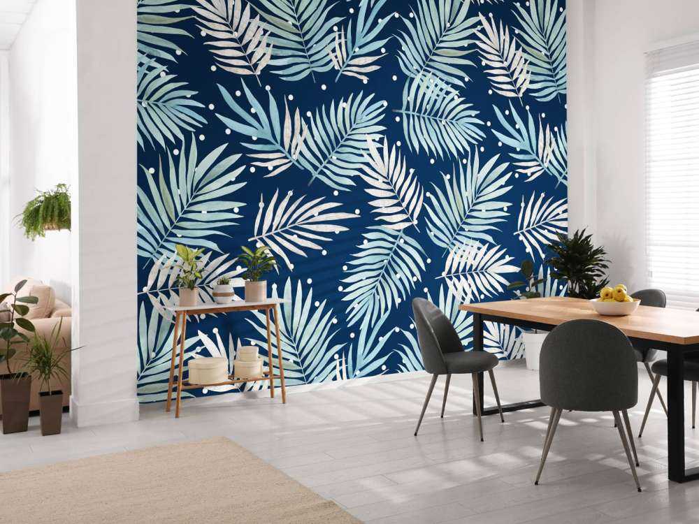 Mønster med tropiske blader