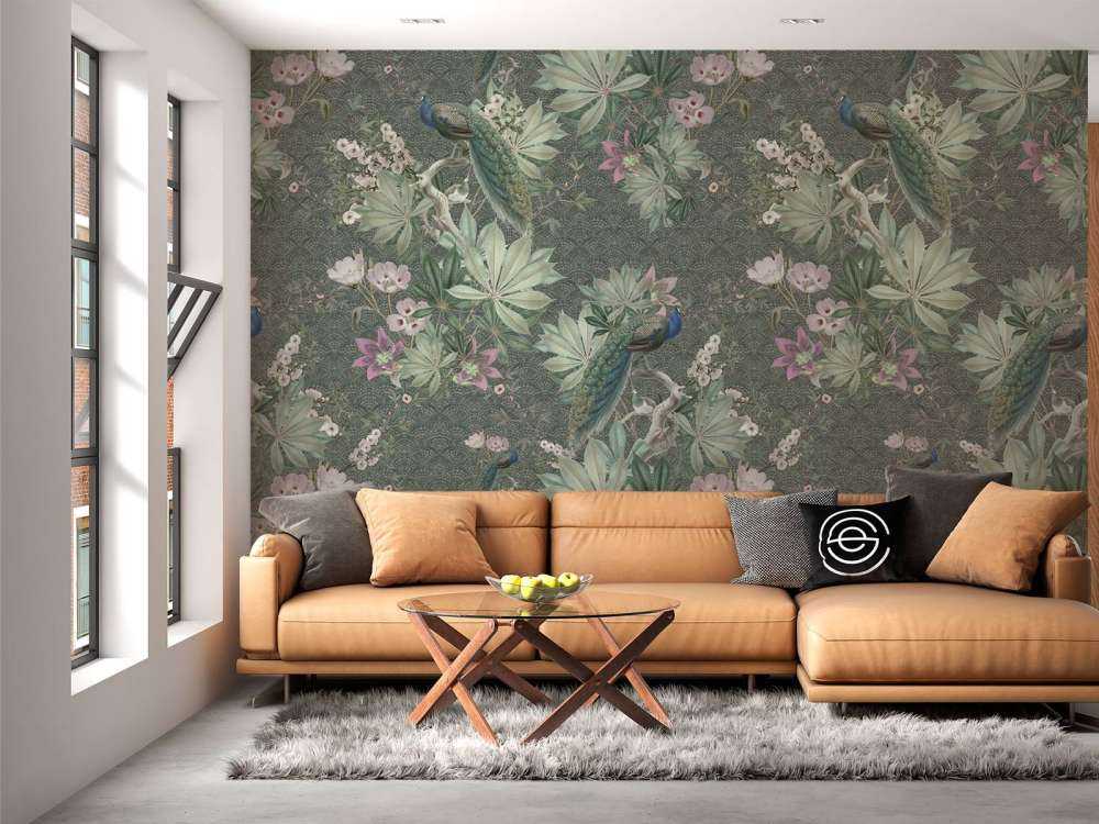 Vintage hagepåfugler - mørkegrønn