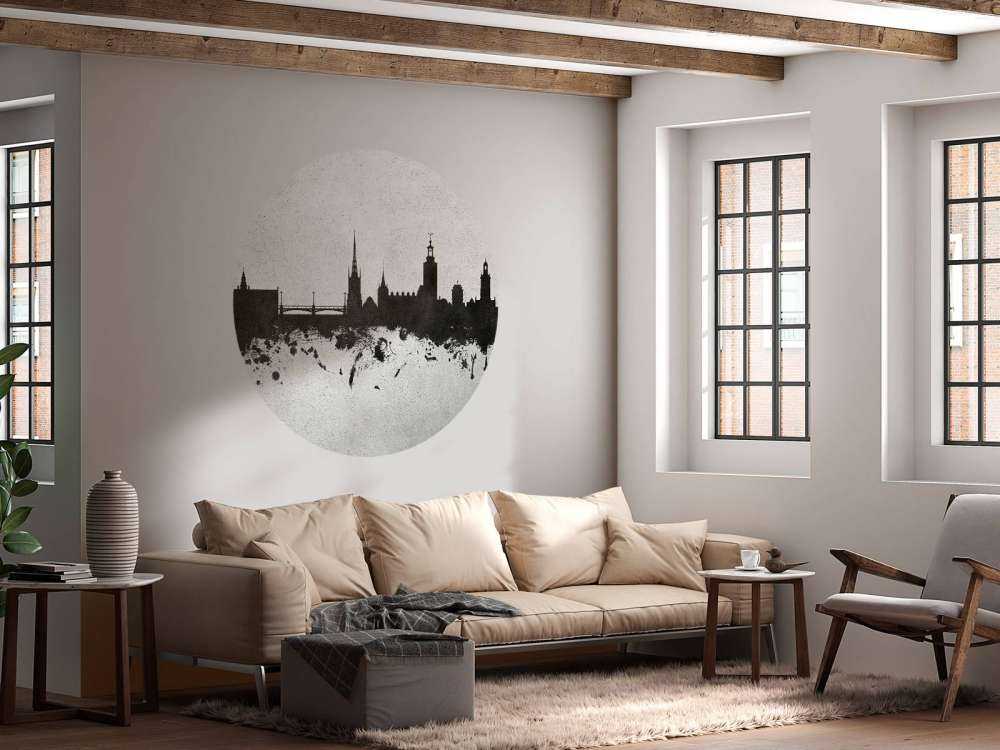 Akvarell silhuett, Stockholm