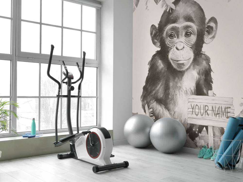 Sjimpansebaby i jungelen beige