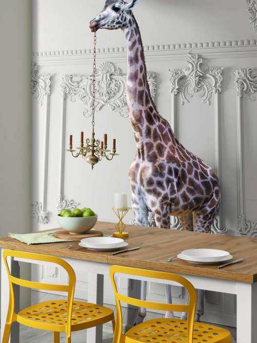 Giraffe med lysestake