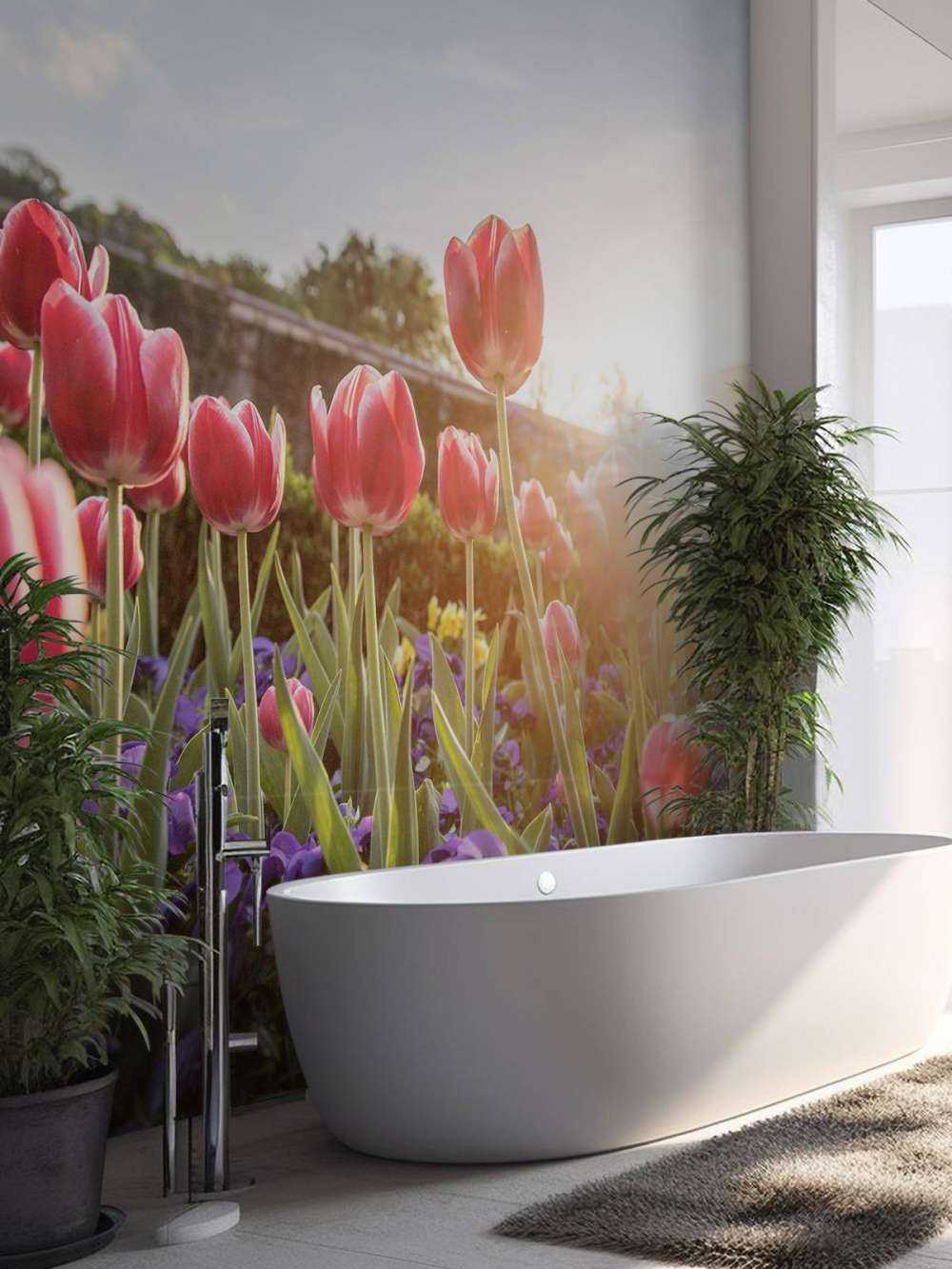 Blomster med sollys