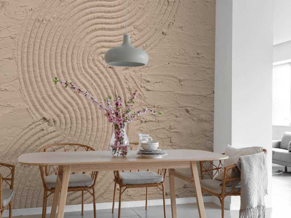 Organiske linjer og strukturer zoome inn taupe