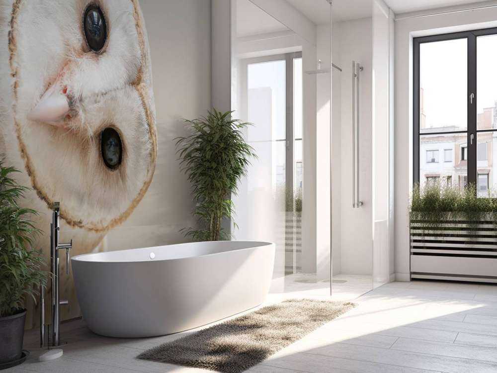 Ugle med hodet på skrå