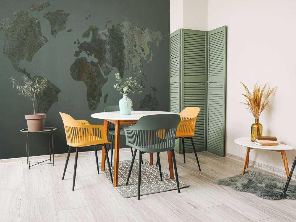 Grønt verdenskart med struktur