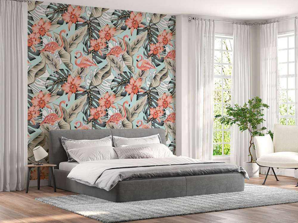 Tropisk rosa flamingo