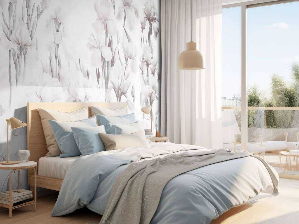 Irisene danser sømløst myk grå