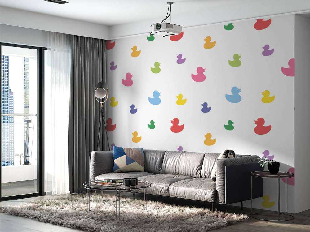 Fargede badender
