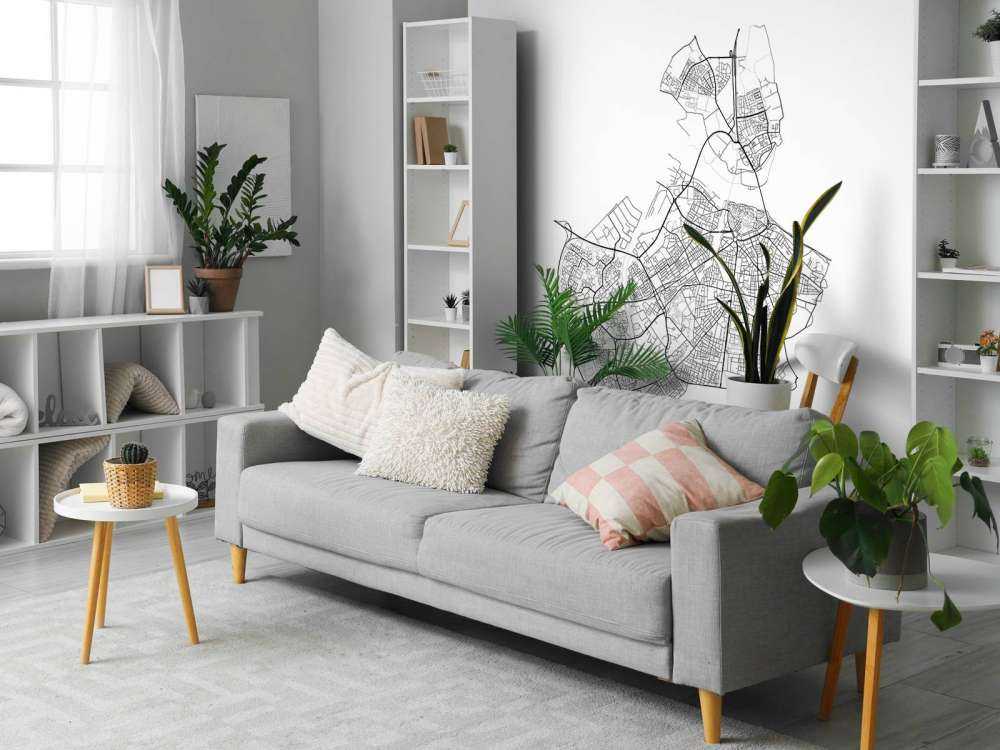 Karta över Nijmegen, vit