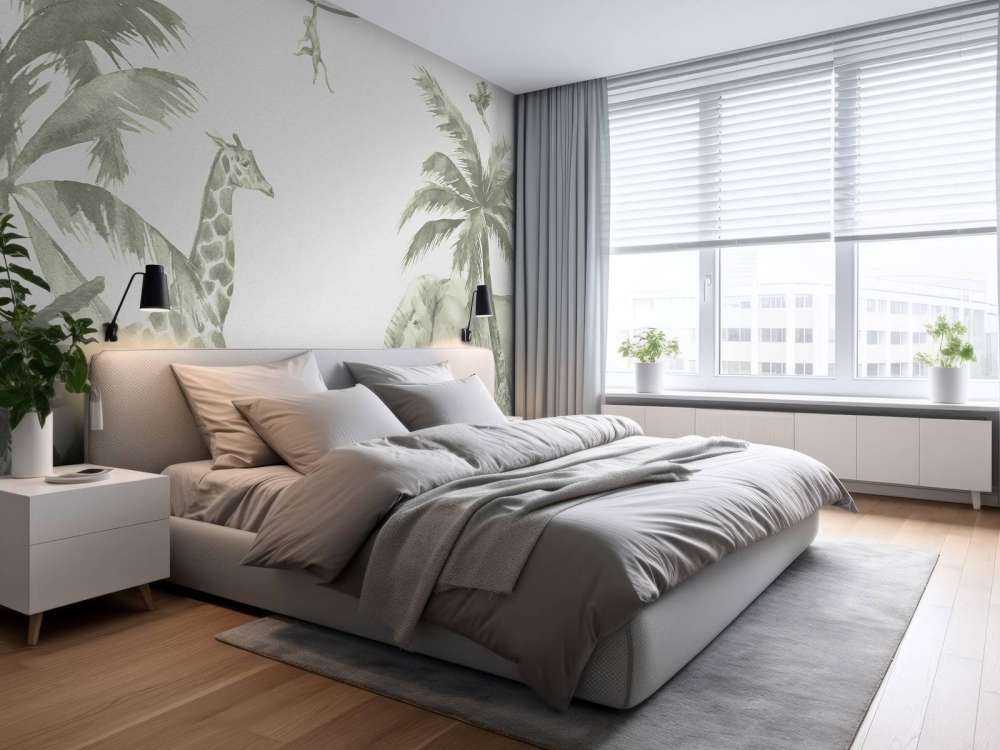 Olika djungeldjur i grönt