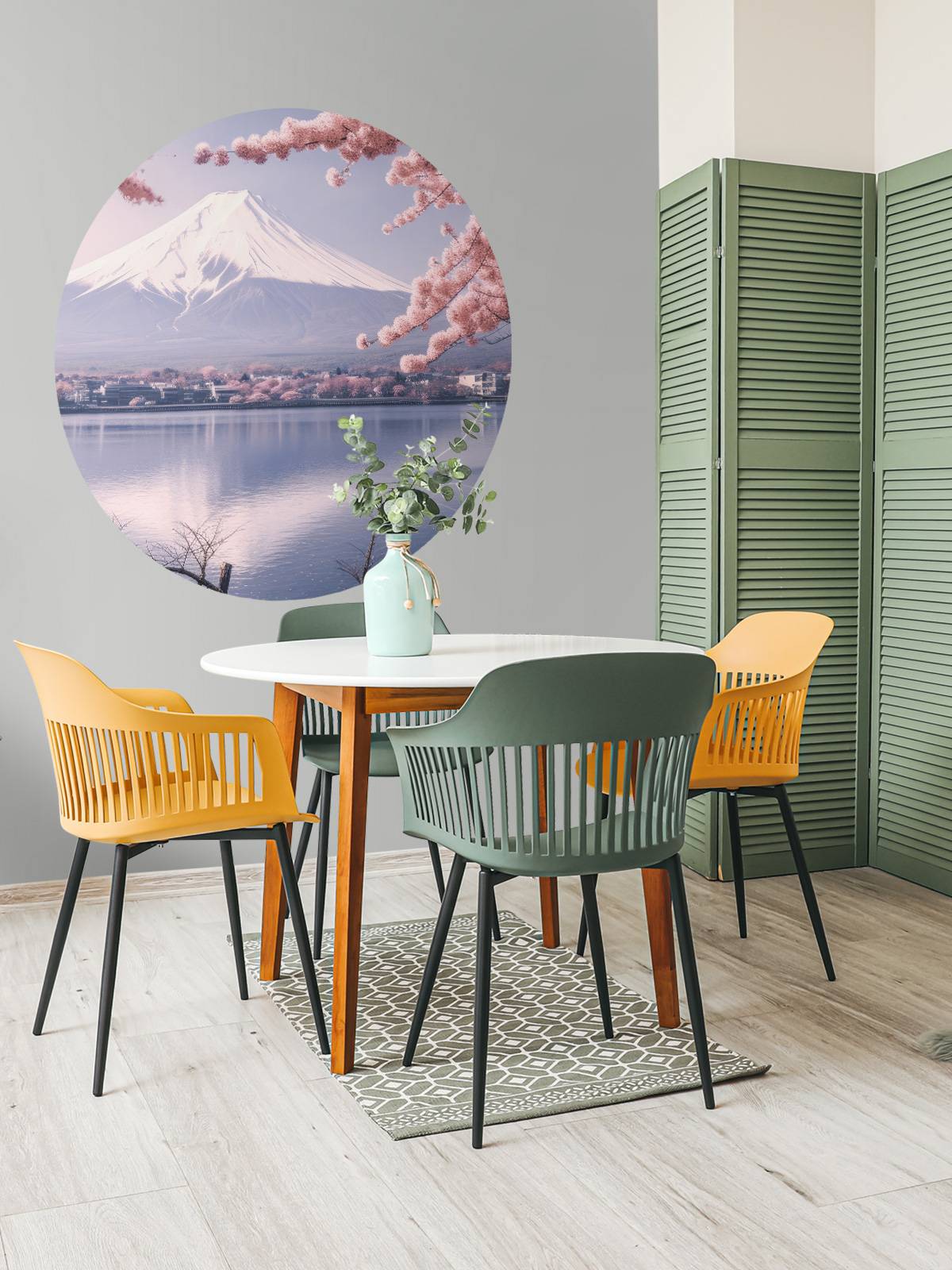 Moonlit Fuji - spokójna tapeta morze z widokiem na górę Fudżi – DECOMURA, image size:1200x1600