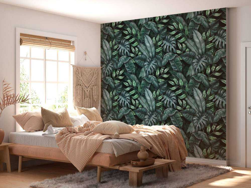 Botaniskt mönster med palmblad