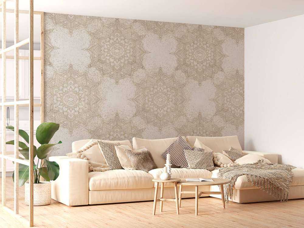 Magisk mandala från Marrakesh - beige