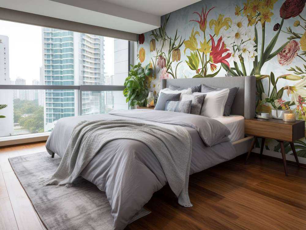 Vårblommor - Mjuk Aqua Bris