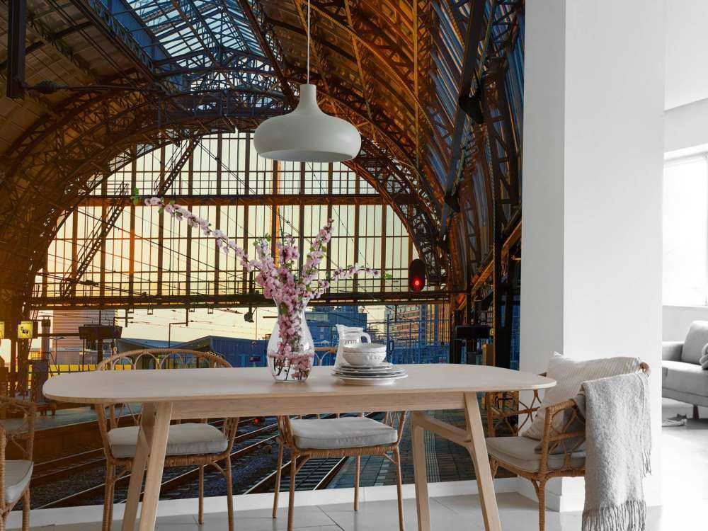 Soluppgång på station