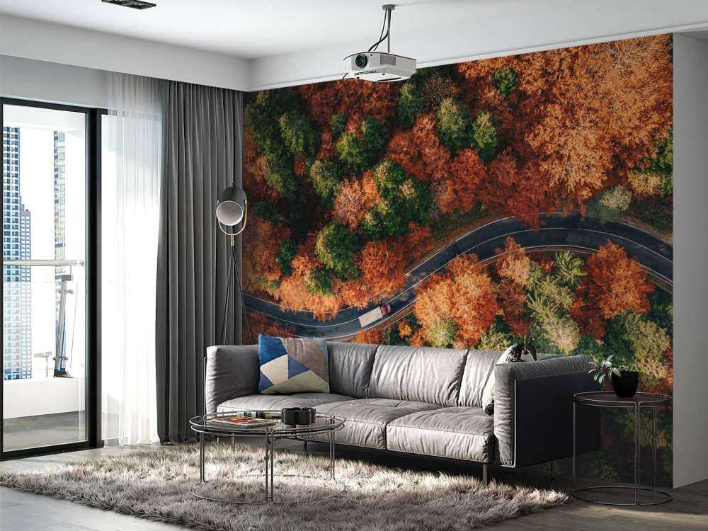 Slingrig väg med lastbil