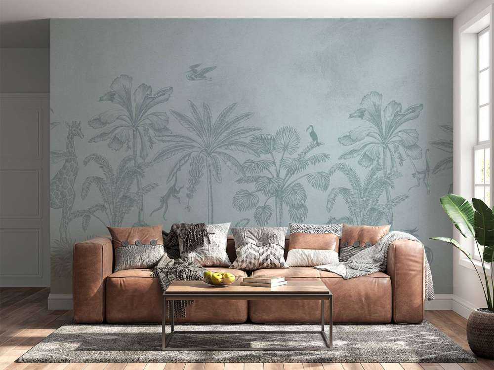 Djungel djungel blå