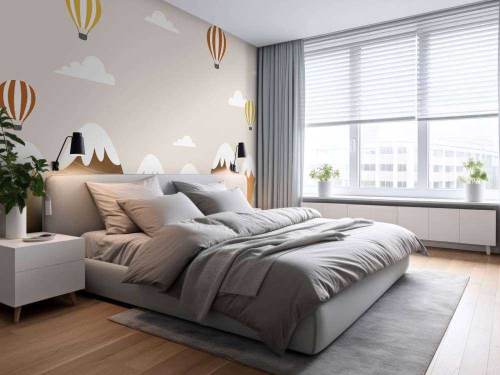 Varmluftsballonger med berg