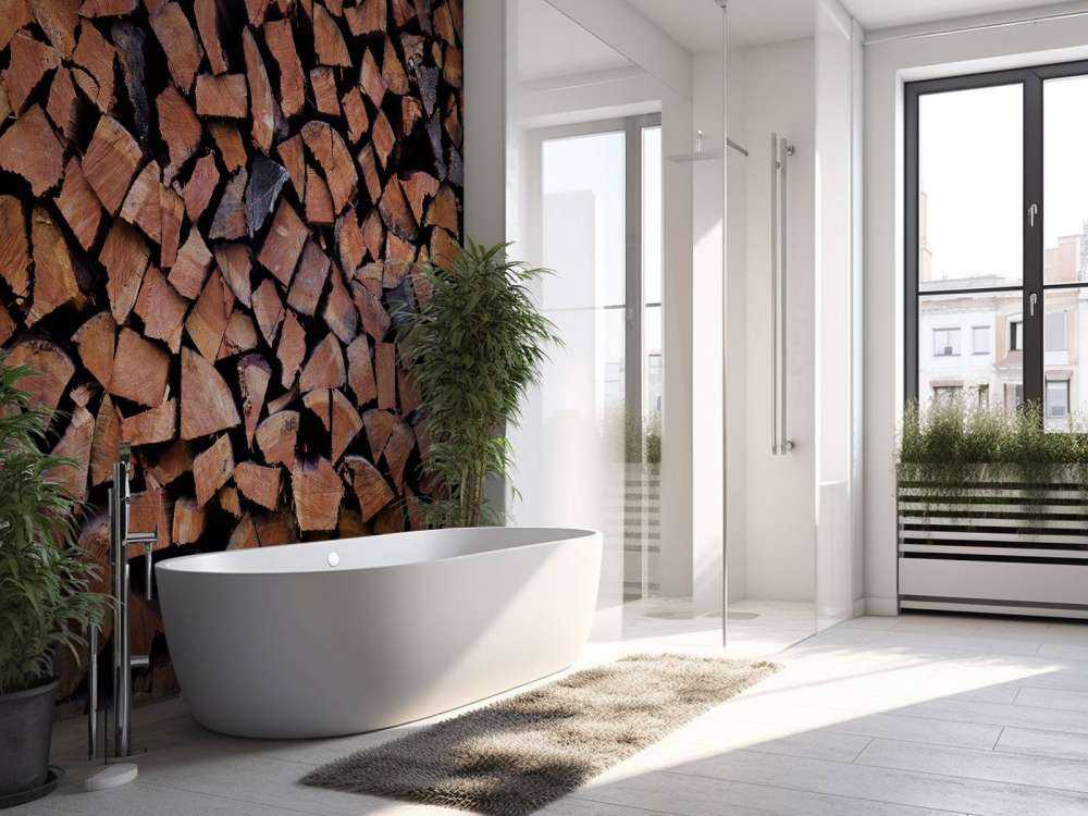 Klyva och stapla trä