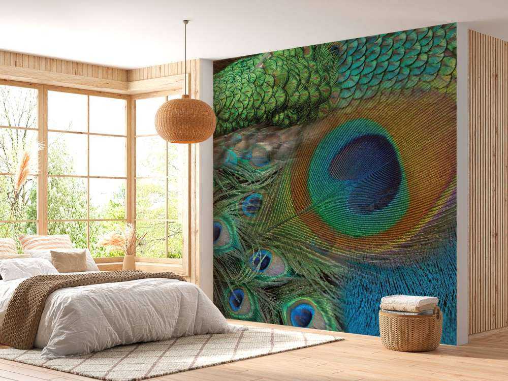 Påfågelfjädrar