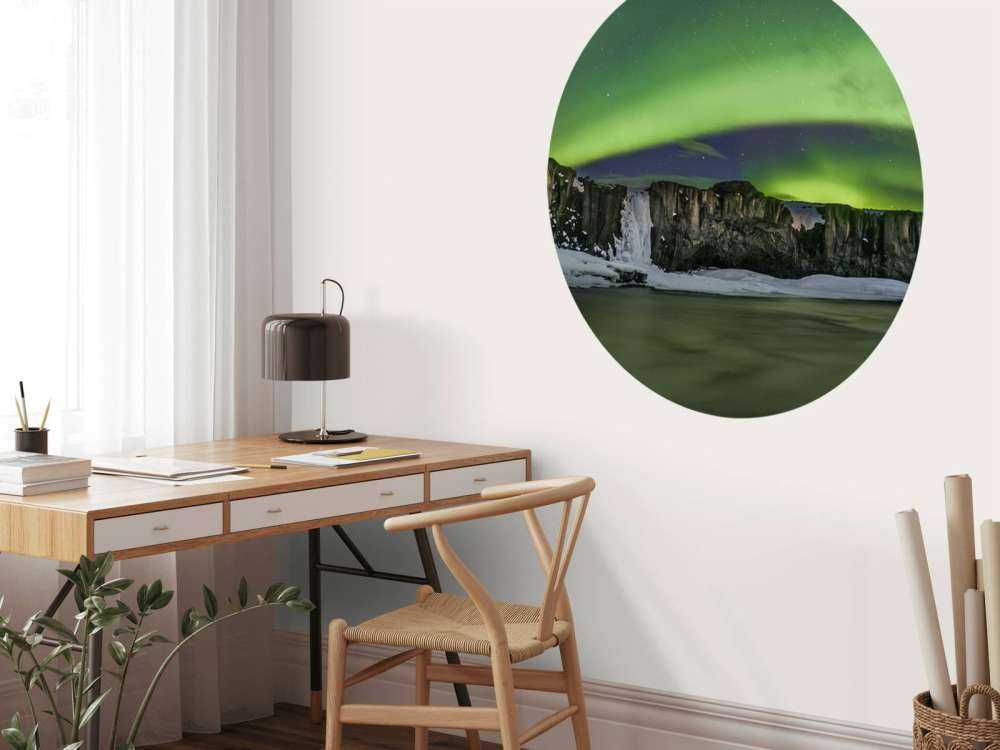 Panoramafoto av norrskenet