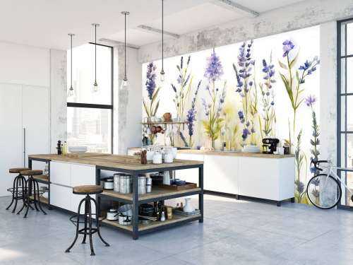 Lavendel Glänta Sömlös Pastell