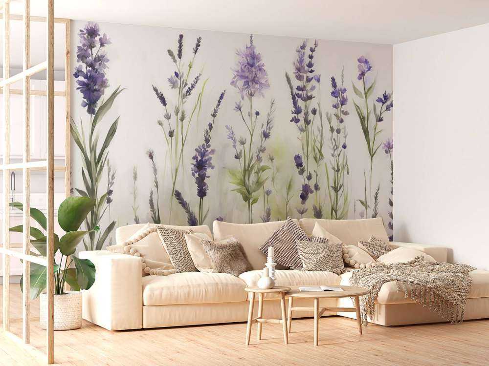 Lavendel Glänta Sömlös Dämpad Lila