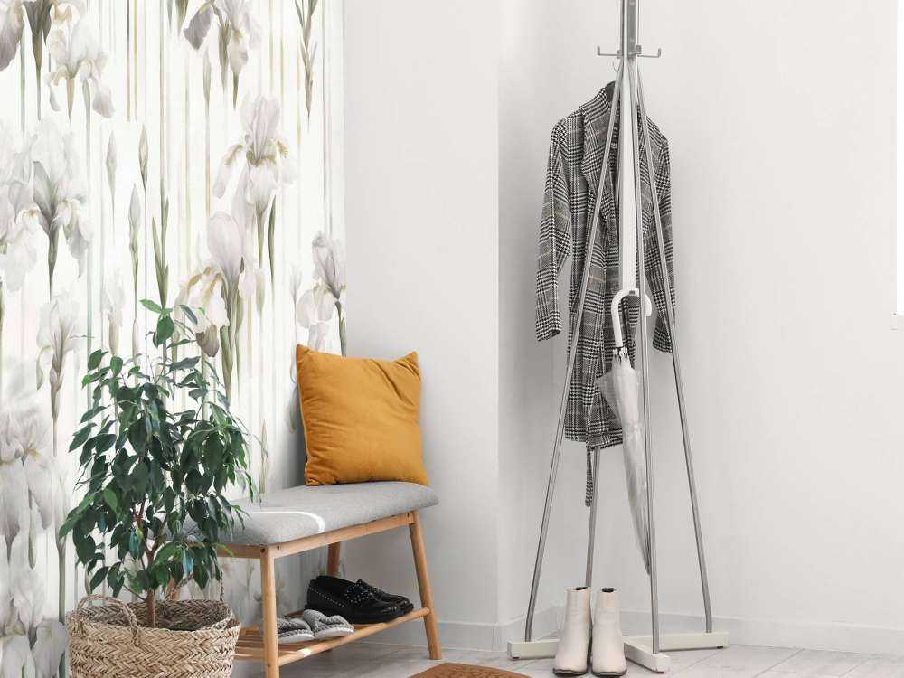 Iris och ränder sömlös beige