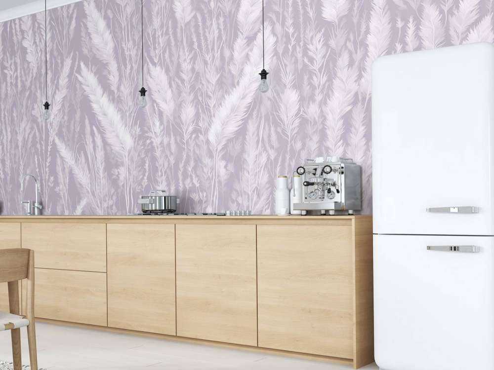 Vägg av fältgräs - lila