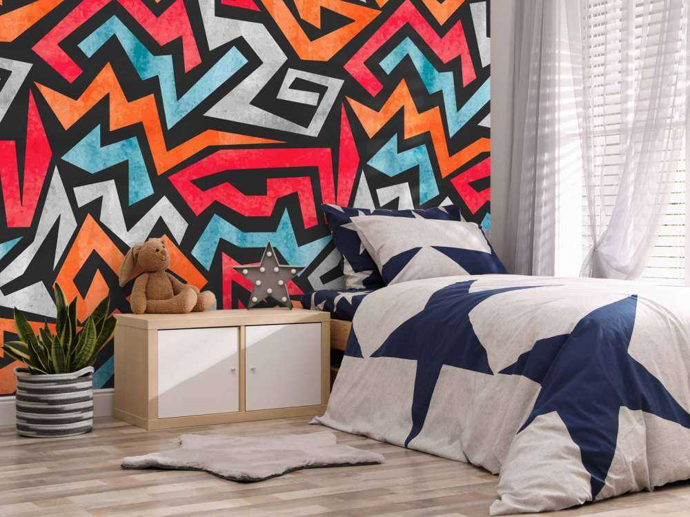 Färgglatt grafiskt tryck