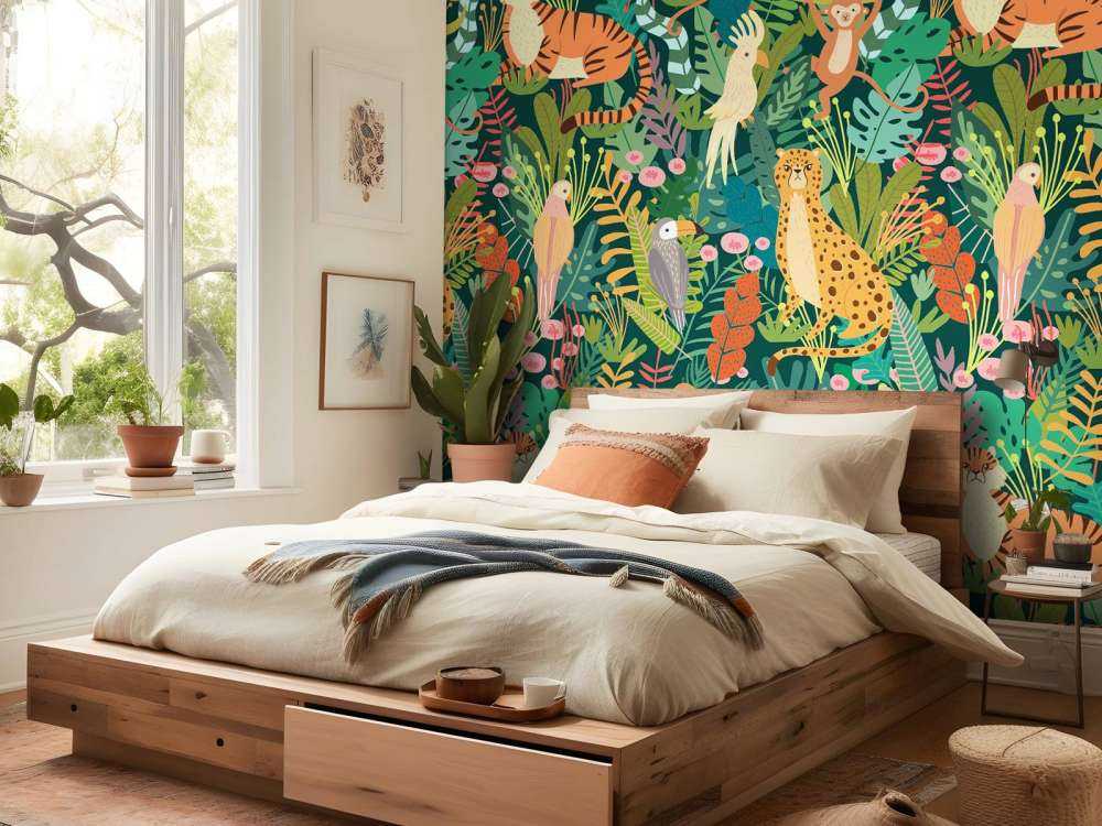 Farverige dyr i mønster