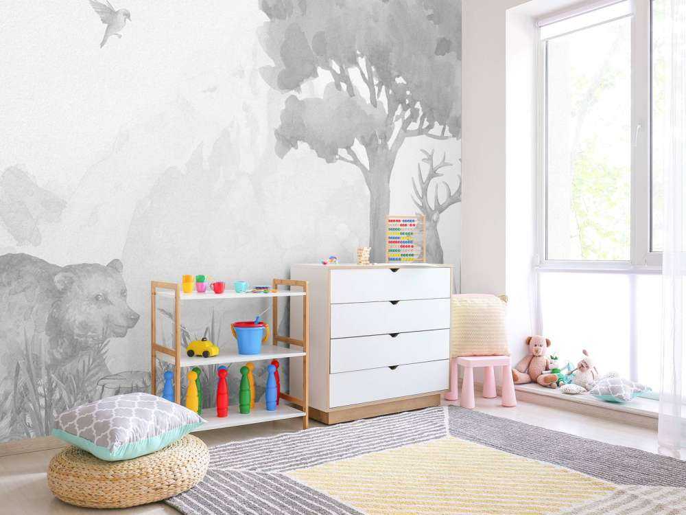 Skovens dyr i sort og hvidt