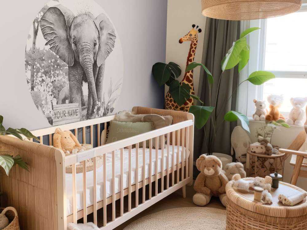 Elefantunge i junglen beige