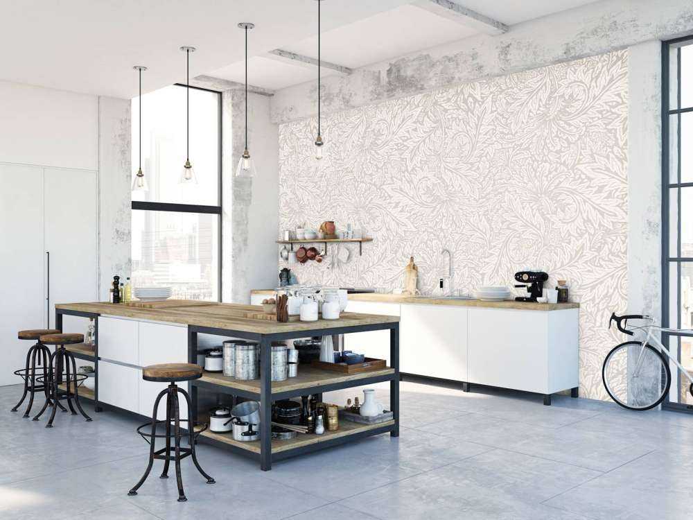 Morris Florals & Leaves - neutral beige