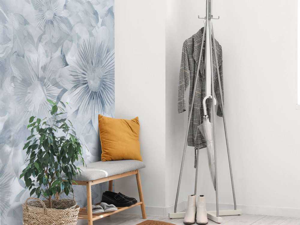 Botanisk akvarel elegance blå måne