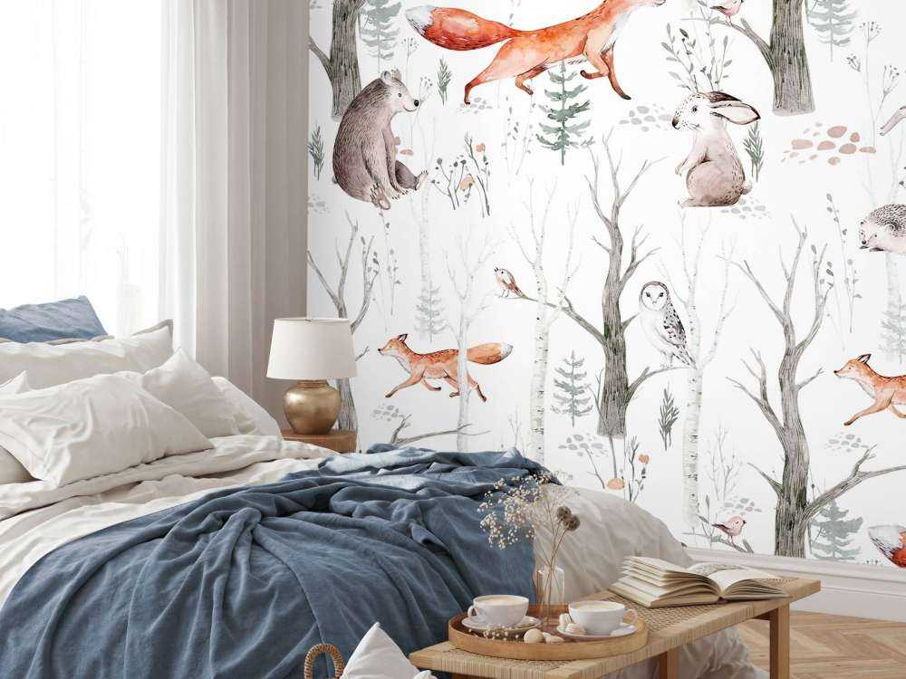 Skovens hvisken Akvarel