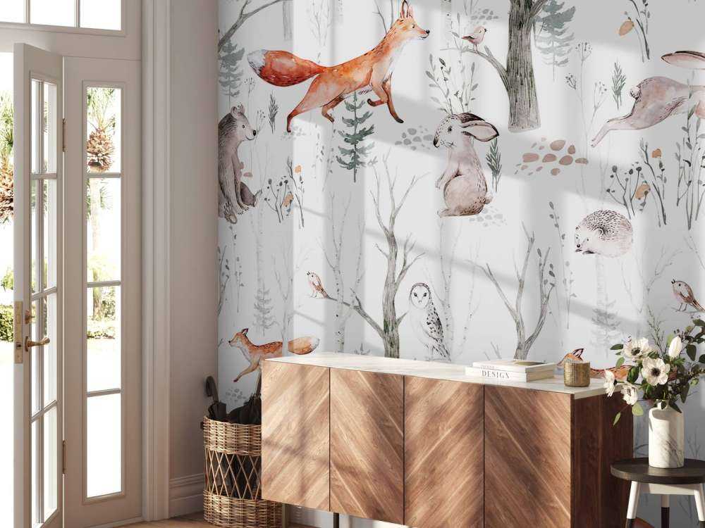 Skovens hvisken Akvarel