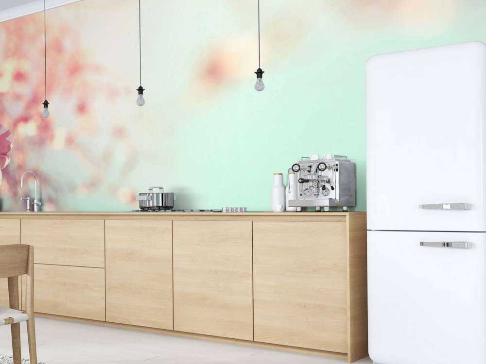 Lyserød blomst gren