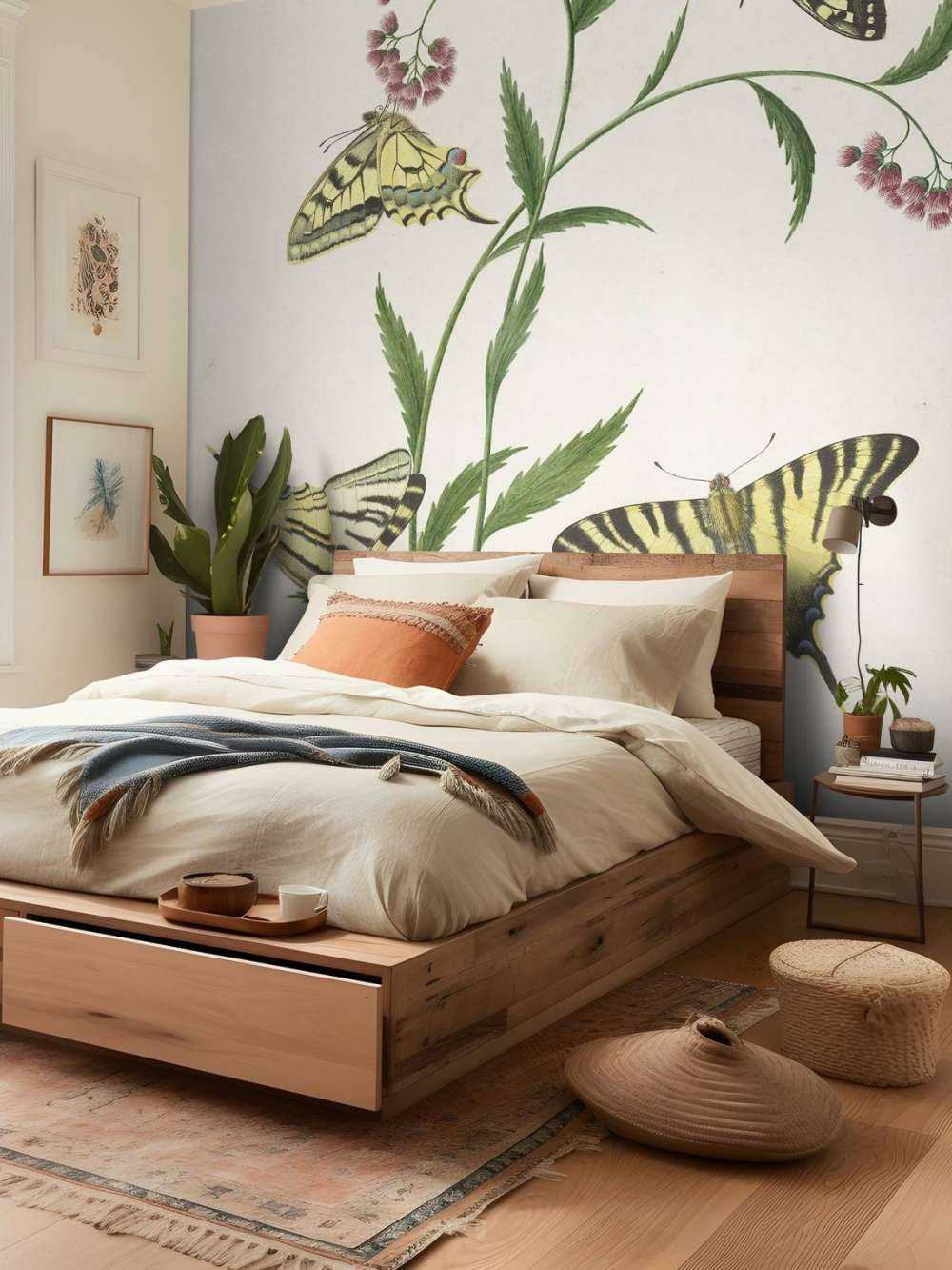 Fire sommerfugle på blomster, Paulus Knogh