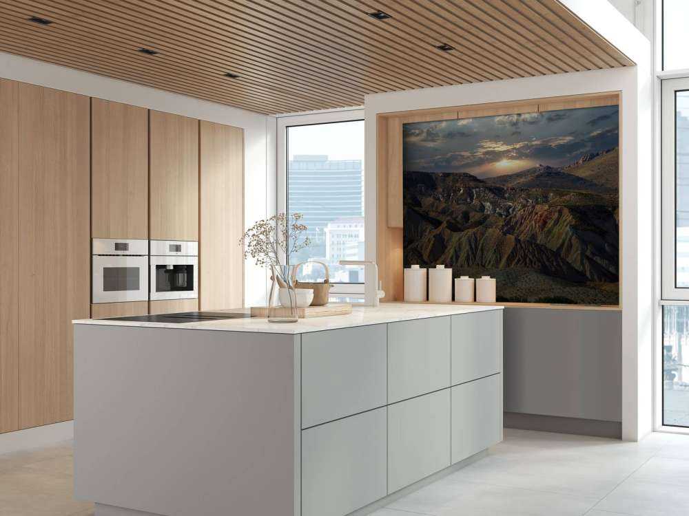 Solnedgang i bjergene