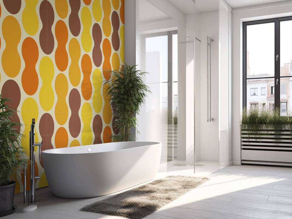 Retro blomstermønster