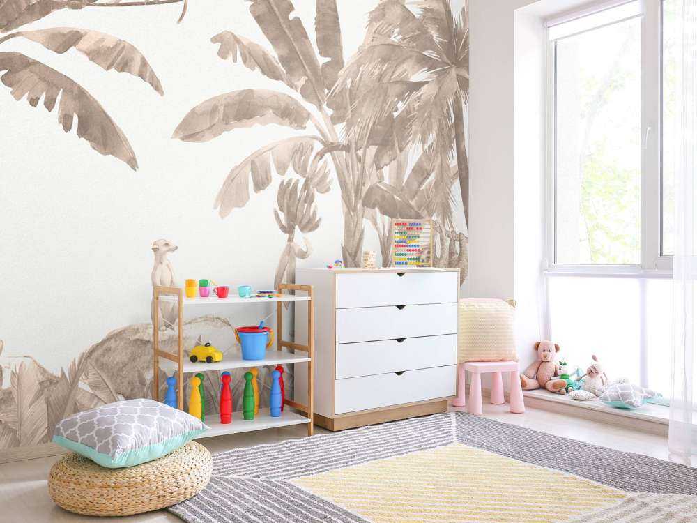 Små jungledyr i taupe