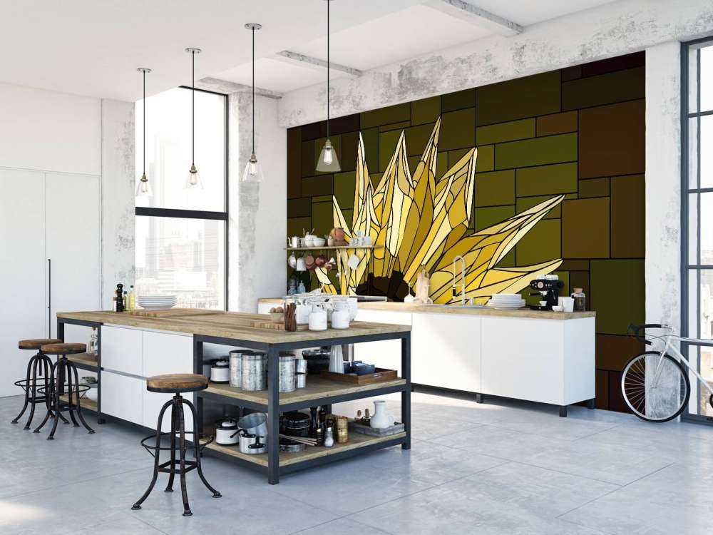 Gul gazania i blomst