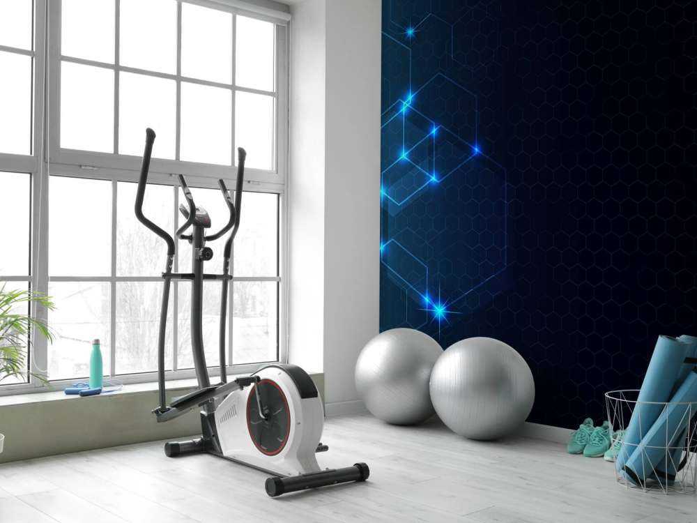 Abstrakte glødende hexagoner