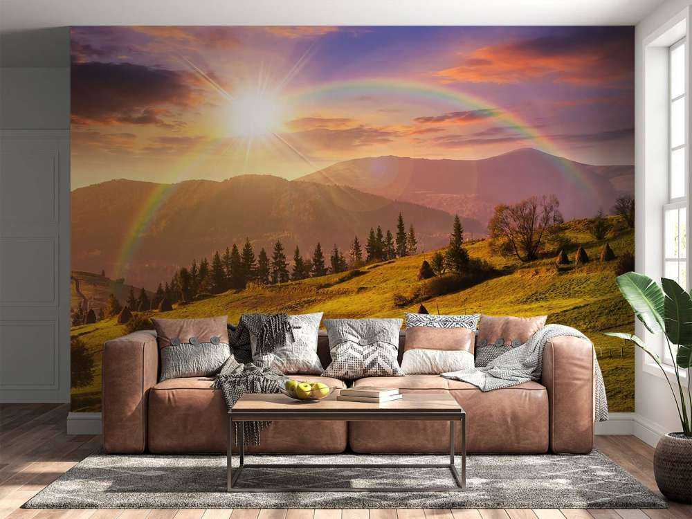 Høstakke i bjerglandskab