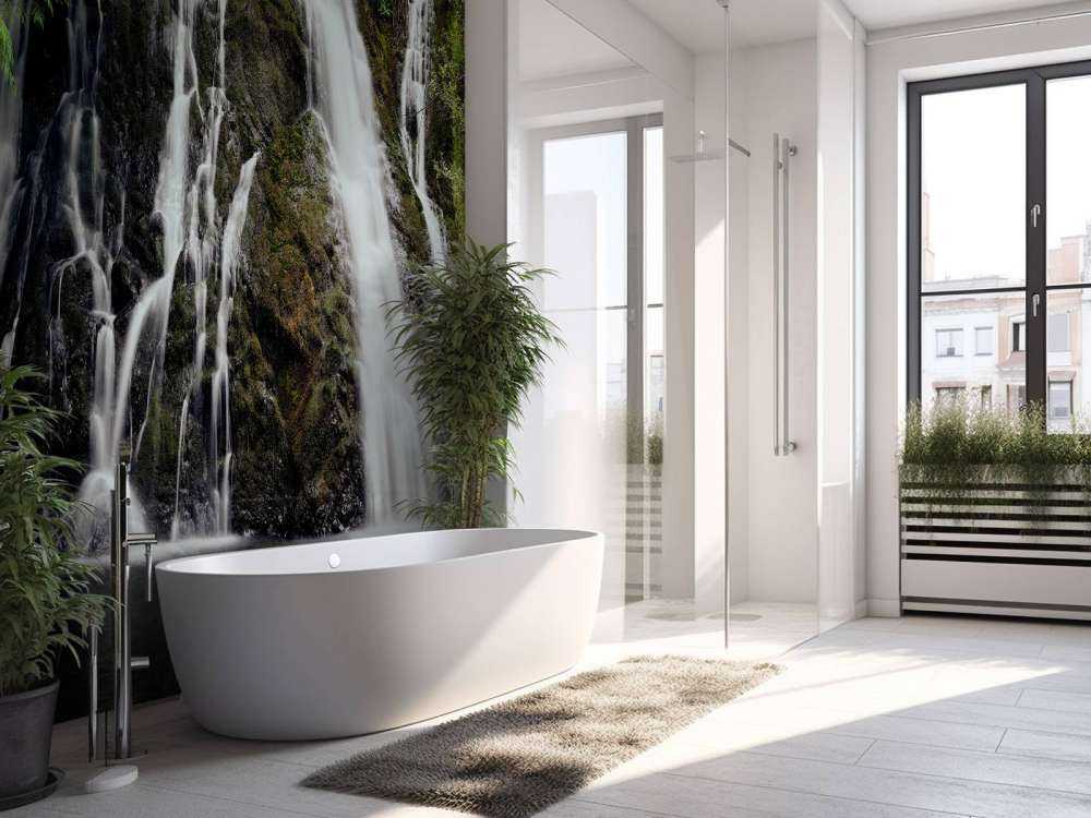 Vandfald med 4 vandløb