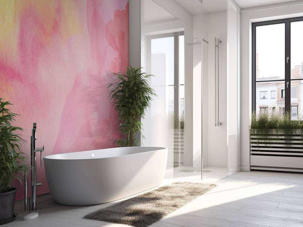 Waterverf, roze