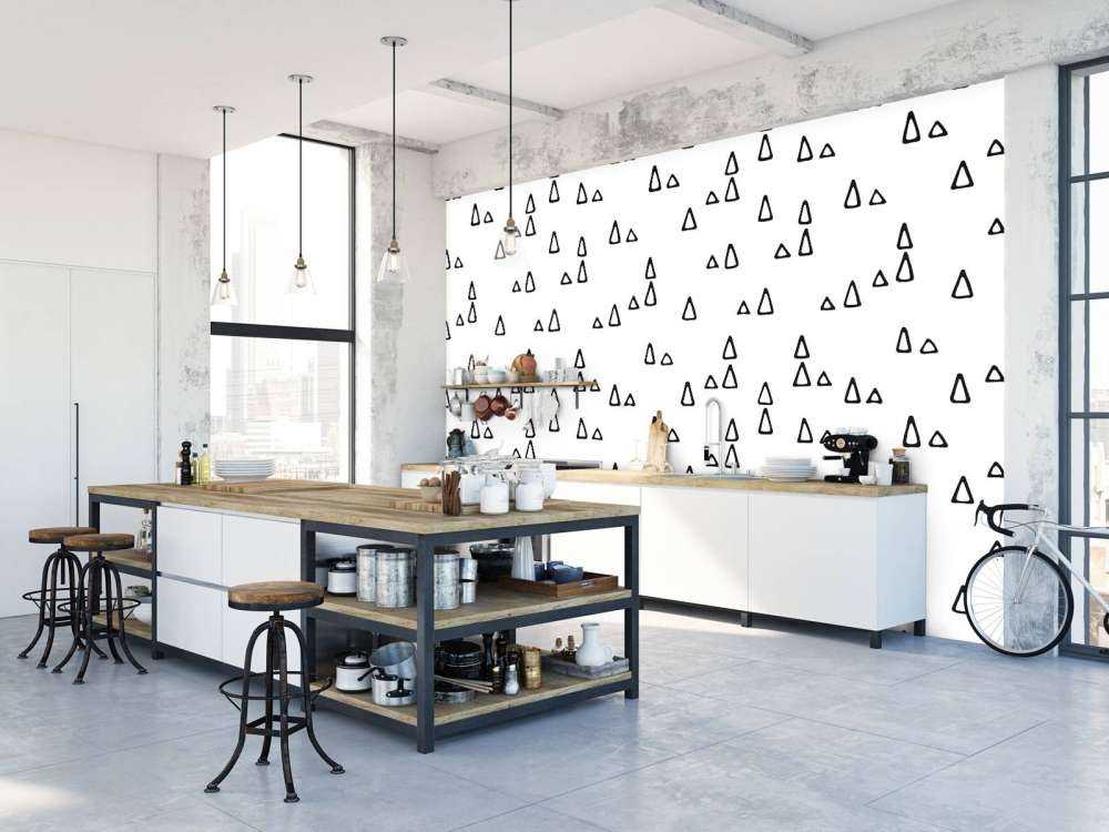 Trekanter sort og hvid